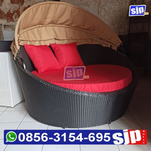 pabrik pengrajin produsen sofa malas santai rotan sintetis model orbit